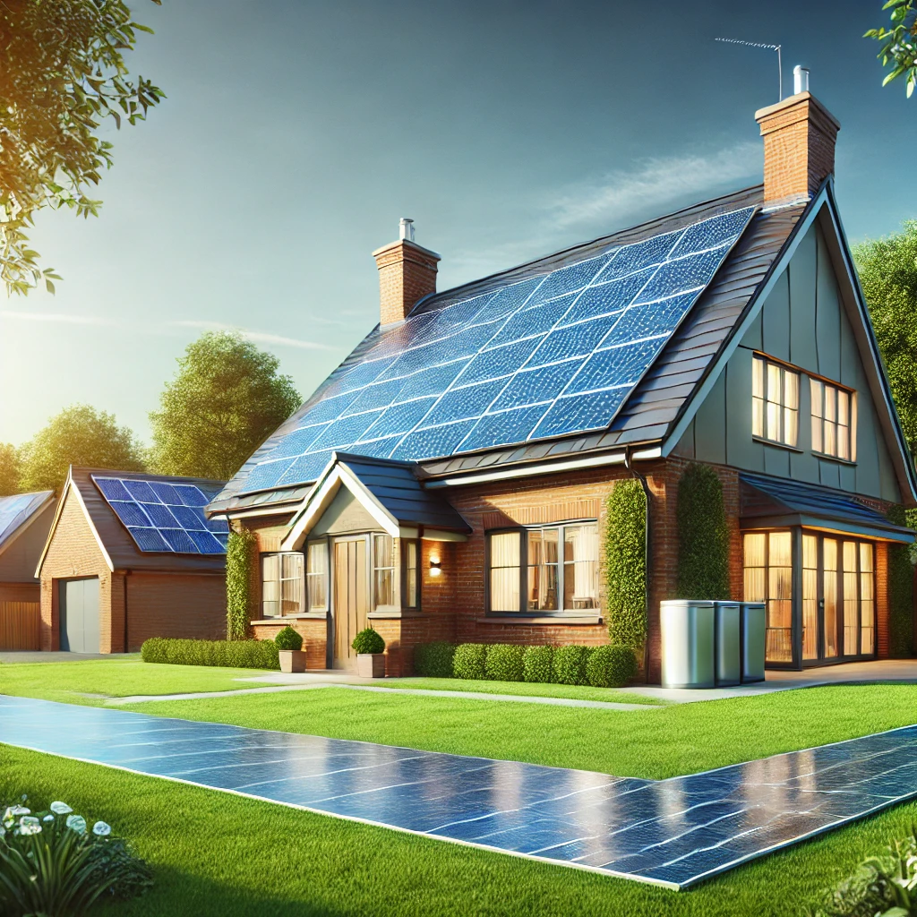 Clean and efficient solar energy system installed on a UK home